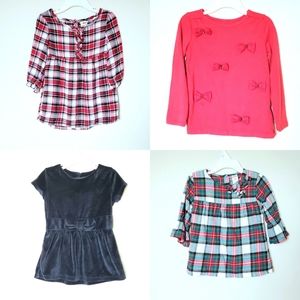 CARTERS Holiday Blouse Bundle 4T